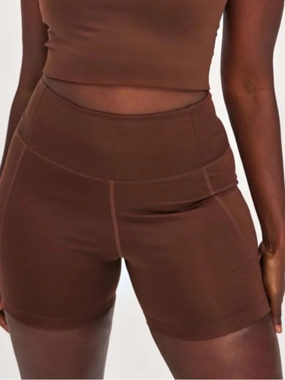 Girlfriend Collective Earth High-Rise Run Short Size Small Brown